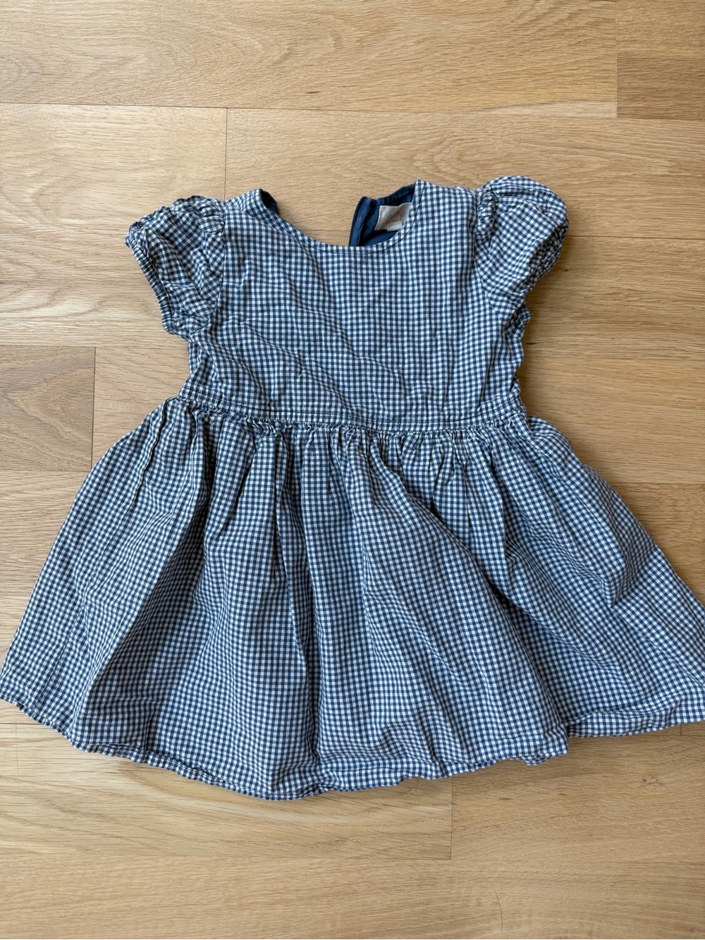 Pink chicken gingham dress